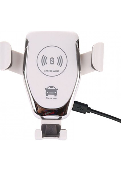Kablosuz Araç Şarj Cihazı, Cep Telefonu Şarj Cihazı, Cep Telefonu Tutucusu, Kablosuz Şarj Cihazı Beyaz (Yurt Dışından)