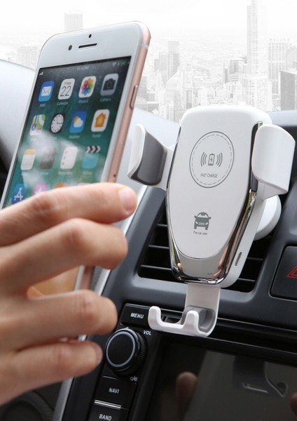 Kablosuz Araç Şarj Cihazı, Cep Telefonu Şarj Cihazı, Cep Telefonu Tutucusu, Kablosuz Şarj Cihazı Beyaz (Yurt Dışından) fiyatları