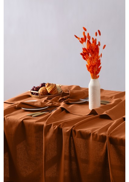 Premium | Keten Tarçın Masa Örtüsü 140 x 180 Cm indirimleri