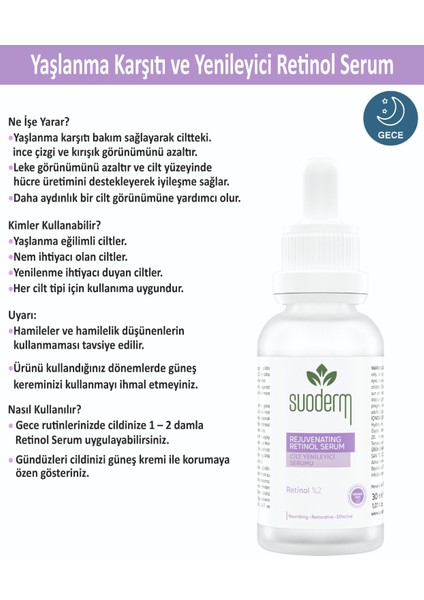 Rejuvenating Retinol Serum Cilt Yenileyici Serum 30ML Retinol %0.2