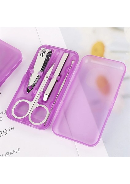 Rastgele Renk 4 Adet/takım Tırnak Makası Plastik Kutu Düzelticiler Makas Kulak Kaşık Cımbız Ayak Çivi Sanat Manikür Araçları Malzemeleri Profesyonel (Yurt Dışından) modelleri