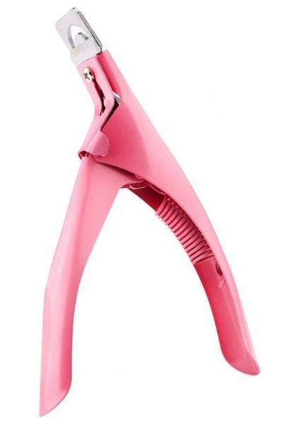 Pembe Sahte Tırnak Kesici Profesyonel Tırnak Makası Düz Kenar Akrilik Tırnak Makası Ipuçları Manikür Kesici Giyotin Kesim Yanlış Çivi (Yurt Dışından)