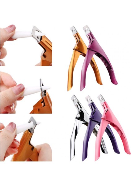 Pembe Sahte Tırnak Kesici Profesyonel Tırnak Makası Düz Kenar Akrilik Tırnak Makası Ipuçları Manikür Kesici Giyotin Kesim Yanlış Çivi (Yurt Dışından) fiyatları
