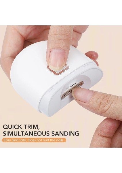 Beyaz Elektrikli Otomatik Tırnak Makası ile Işık Düzeltici Tırnak Kesici Manikür Bebek Bakımı Için Makas Evcil Hayvan Tırnak Makası Araçları (Yurt Dışından) fiyatları