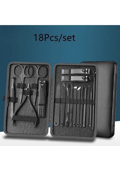 18 7/10/12/16/18 Adet Taşınabilir Paslanmaz Çelik Manikür Kesiciler Tırnak Makası Seti Kulak Kaşığı Tırnak Makası Pedikür Makası Tırnak Aracı (Yurt Dışından)