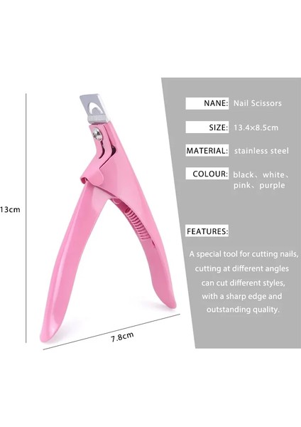 ST-232 Profesyonel Tırnak Sanat Kesme Makinesi Özel Tip U Kelime Yanlış Ipuçları Kenar Kesiciler Manikür Renkli Paslanmaz Çelik Tırnak Sanat Araçları (Yurt Dışından) indirimleri