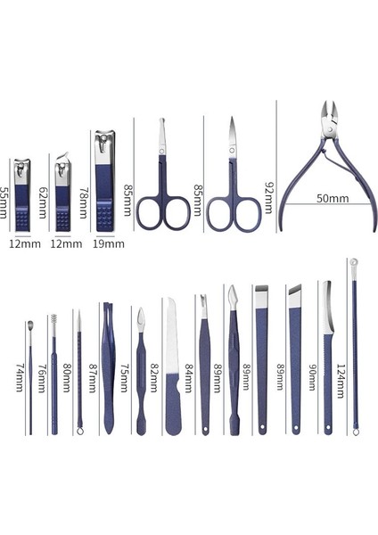 B 1 Adet Manikür Seti Pedikür Tırnak Makası Paslanmaz Çelik Profesyonel Ölü Cilt Pense Tırnak Kesme Aletleri Seyahat Çantası Seti Makas Yeni (Yurt Dışından) indirimleri