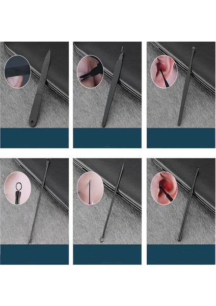 18 7/10/12/16/18 Adet Taşınabilir Paslanmaz Çelik Manikür Kesiciler Tırnak Makası Seti Kulak Kaşığı Tırnak Makası Pedikür Makası Tırnak Aracı (Yurt Dışından) indirimleri