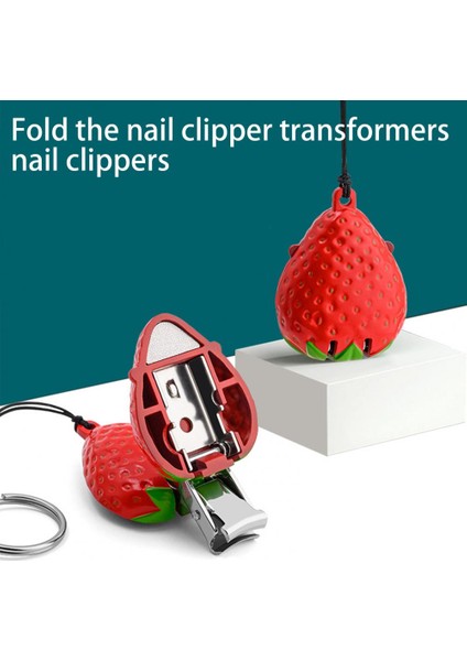 B Tırnak Makası Kompakt Boyut Katlanabilir Yaratıcı Şekil Paslanmaz Çelik Meyve Çilek Anahtarlık Tırnak Kesici Manikür Malzemeleri (Yurt Dışından) indirimleri
