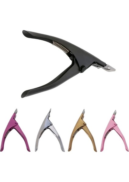 Altın 13.5*10 cm U Şekilli Yanlış Akrilik Ipuçları Makas Düzeltici Kırmızı/pembe Yuvarlak/kare Shapemake Manikür Araçları Tırnak Makası Kesici (Yurt Dışından)