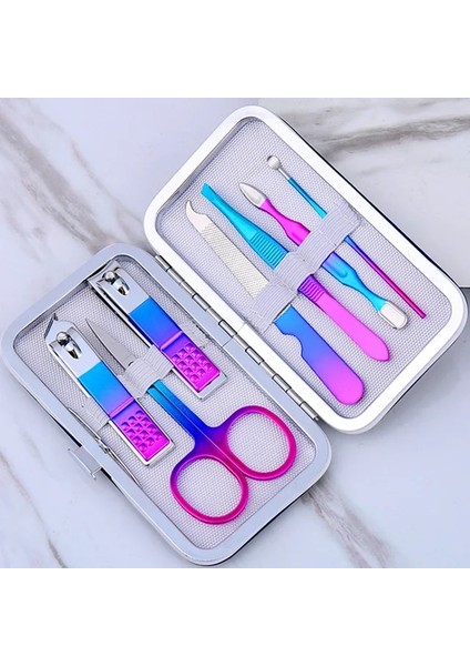 7 Adet Manikür Kesiciler Tırnak Makası Seti Ev Paslanmaz Çelik Kulak Kaşık Tırnak Makası Pedikür Tırnak Makası Aracı Tırnak Makası Seti (Yurt Dışından)