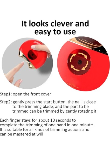 Kırmızı Yeni Elektrikli Çivi Makası Tam Otomatik Tırnak Makası Hızlı Anti Sıçrama Anti Tutam Araçları Tırnak Bileyici (Yurt Dışından) fiyatları