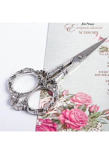 025-02 (1 Adet) 4 Renk 1 Adet Vintage Erik Çiçeği Makas Retro Avrupa Paslanmaz Çelik Makas Uzun Kafa Dikiş Düzeltici Metal Makas 7.8*15 cm (Yurt Dışından) fiyatları