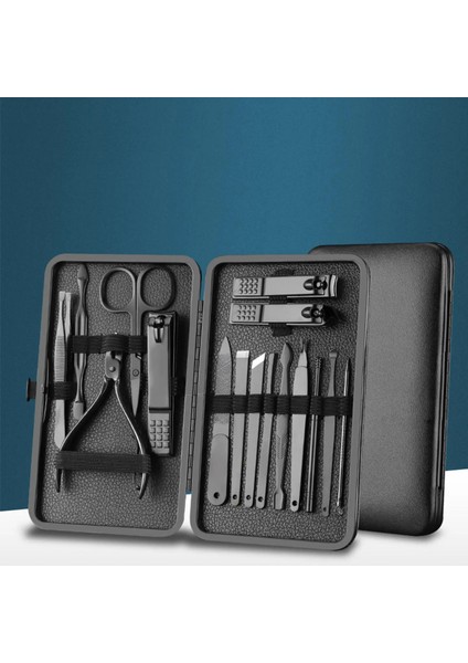 TYPE1-12PCS Manikür Seti Pedikür Seti Profesyonel Tırnak Makası Deri Kılıf ile Yüksek Hassasiyetli Paslanmaz Çelik Tırnak Kesiciler Makas (Yurt Dışından) indirimleri