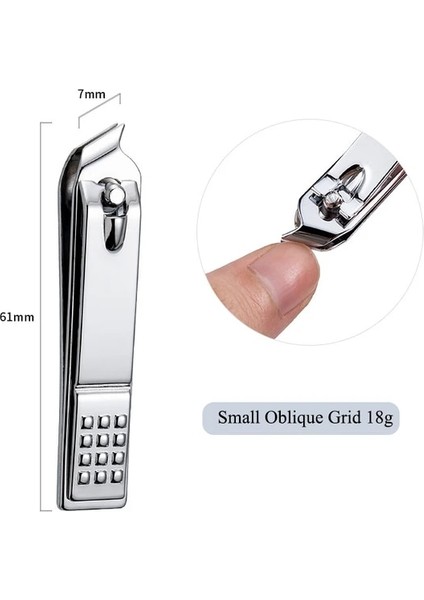 04KÜÇÜK Eğik Izgara Profesyonel Paslanmaz Çelik Tırnak Makası Seyahat Tırnak Kesme Giyotin Makinesi Ayak Tırnağı Makas Makası Pense Pedikür Aracı (Yurt Dışından)