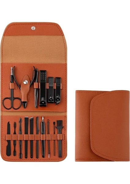 Çikolata Kişisel Tırnak Bakımı Aracı Set 16 In 1 Karbon Çelik Profesyonel Pedikür Seti Profesyonel Pedikür Seti Bakım Seti Erkekler Için Hediye (Yurt Dışından)
