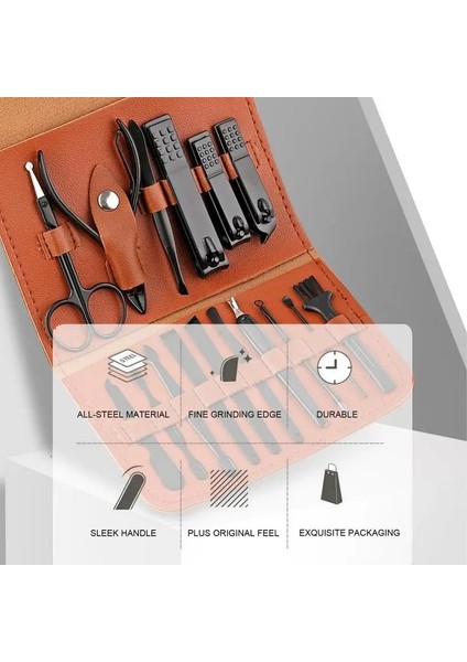 Çikolata Kişisel Tırnak Bakımı Aracı Set 16 In 1 Karbon Çelik Profesyonel Pedikür Seti Profesyonel Pedikür Seti Bakım Seti Erkekler Için Hediye (Yurt Dışından) fırsatları
