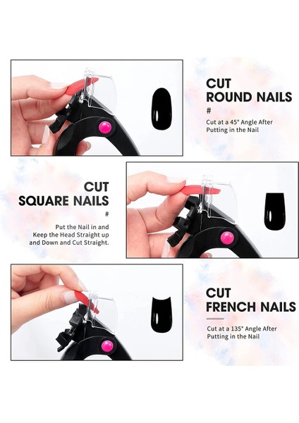 Opp Torba Beyaz 1 Adet Tırnak Kapsül Kesici Akrilik Yanlış Tırnak Ucu Kesici Ayarlanabilir Yapay Takma Tırnak Kesim Giyotin Kenar Makası Manikür Araçları (Yurt Dışından) modelleri