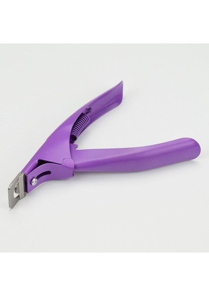 Mor 1 Adet Lüks Paslanmaz Çelik Kafa Tırnak Makası Akrilik Jel Fransız Yanlış Nail Ipuçları Kesici Clipper Kız Tırnak Bakımı Araçları (Yurt Dışından)