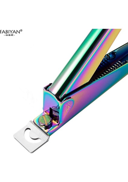 Gökkuşağı Paslanmaz Çelik Uv Jel Yanlış Nail Ipuçları Giyotin Clipper Kenar Kesici Nail Art Manikür U Kelime Gökkuşağı Altın Gümüş Araçları (Yurt Dışından) indirimleri
