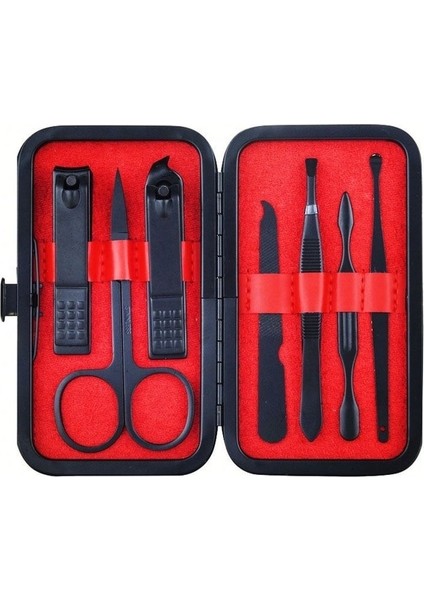 7 Parçalı Set 7 Adet Profesyonel Tırnak Kesici Pedikür Makas Seti Paslanmaz Çelik Kartal Kanca Taşınabilir Manikür Tırnak Makası Aracı Set (Yurt Dışından)