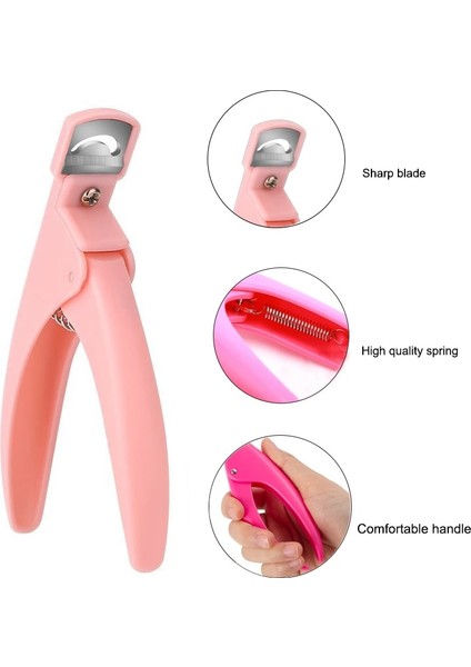 Pembe 05 U-Şekilli Tırnak Makası Tırnak Sanat Makası Düzeltici Makas Fransız Yanlış Nail Ipuçları Kenar Kesiciler Çelik Kesiciler Tırnak Araçları Kesme (Yurt Dışından)