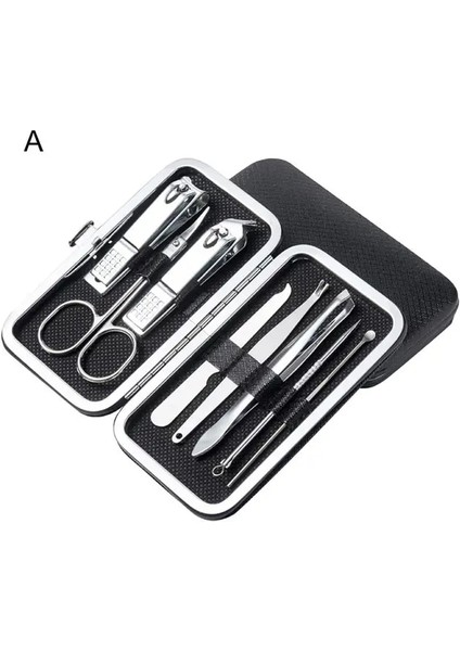 1 Takım Profesyonel Manikür Kesiciler Kompakt Paslanmaz Çelik Rahat Kılıf Manikür Seti Pedikür Malzemeleri (Yurt Dışından)