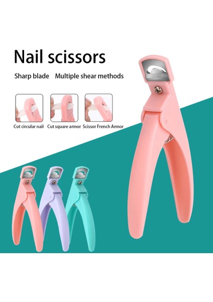 A3 Takma Tırnak Kapsül Kesici U Şeklinde Yanlış Akrilik Ipuçları Makas Giyotin Kesiciler Tırnak Makası Profesyonel Manikür Aksesuarları (Yurt Dışından) modelleri