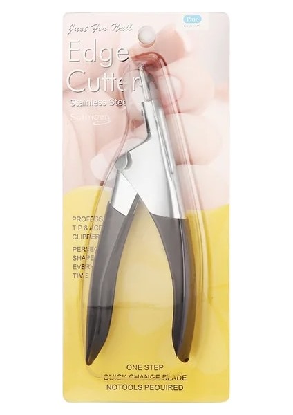 Yeni Siyah Profesyonel Tırnak Sanat Kesme Makinesi Özel Tip U Kelime Yanlış Ipuçları Kenar Kesiciler Manikür Renkli Paslanmaz Çelik Tırnak Sanat Araçları (Yurt Dışından)