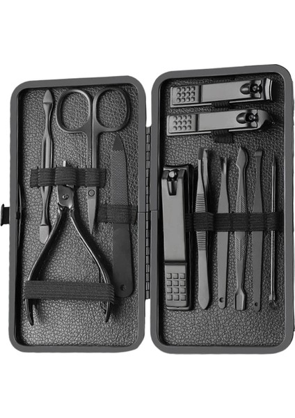 A-12PCS Tırnak Makası Seti 7/10/16/18 Adet Manikür Kesiciler Tırnak Makası Tırnak Makası Katlama Çantası-Güzellik Manikür Tırnak Törpüsü Aracı (Yurt Dışından)