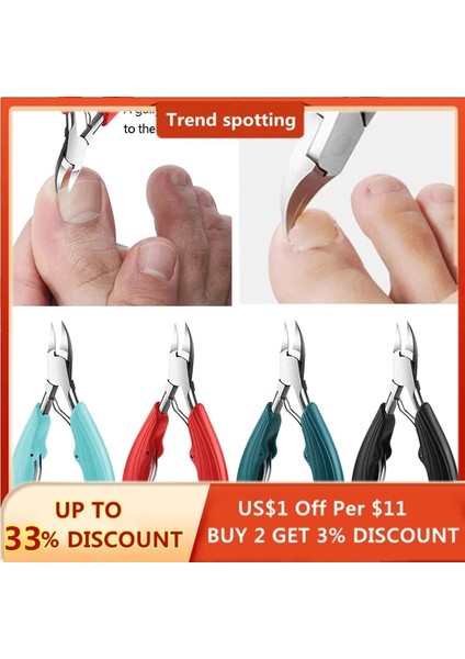 E-2 Geliştirilmiş Tırnak Makası Ayak Tırnağı Kesiciler Pedikür Manikür Araçları Anti-Splash Batık Paronişi Profesyonel Düzeltme Aracı Yzl9 (Yurt Dışından) fırsatları