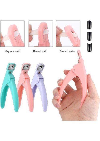 Pembe 02 U-Şekilli Tırnak Makası Tırnak Sanat Makası Giyotin Makas Fransız Yanlış Nail Ipuçları Kenar Kesiciler Çelik Kesiciler Tırnak Araçları Kesme (Yurt Dışından)