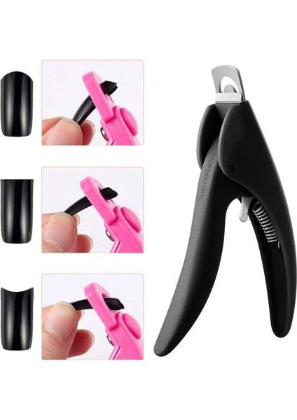 Pembe 02 U-Şekilli Tırnak Makası Tırnak Sanat Makası Giyotin Makas Fransız Yanlış Nail Ipuçları Kenar Kesiciler Çelik Kesiciler Tırnak Araçları Kesme (Yurt Dışından)