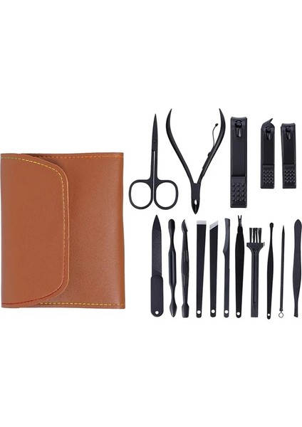 4 Adet Siyah Tırnak Makası Takım Elbise 4/12/16 Adet Tırnak Makası Tırnak Makası Katlama Çantası-Güzellik Manikür Tırnak Törpüsü Aracı (Yurt Dışından) indirimleri