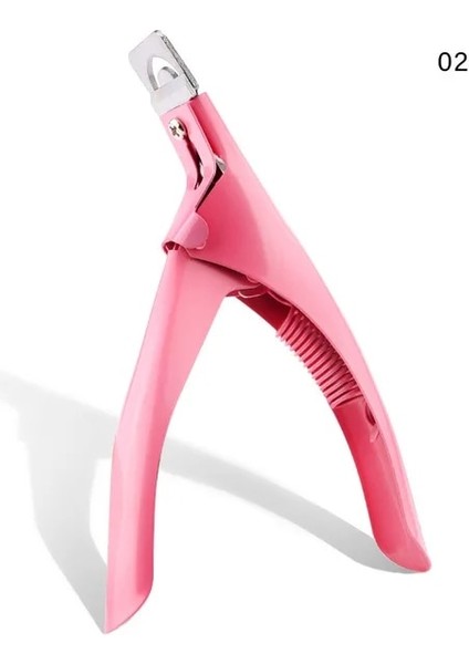 Pembe 13*7.8 cm U Şekilli Yanlış Akrilik Ipuçları Makas Giyotin Kırmızı/pembe Yuvarlak/kare Shapemake Manikür Araçları Tırnak Makası Kesici (Yurt Dışından)