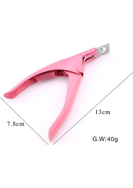 Pembe 13*7.8 cm U Şekilli Yanlış Akrilik Ipuçları Makas Giyotin Kırmızı/pembe Yuvarlak/kare Shapemake Manikür Araçları Tırnak Makası Kesici (Yurt Dışından)