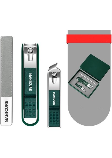 3 Adet-Koyu Yeşil Almanya Tırnak Makası Seti Özel Çivi Kesim Tırnak Makası Pedikür Alet Kutuları Üzerinde Yeni Yüksek Dereceli Erkekler ve Kadınlardan Oluşan Tam Bir Set (Yurt Dışından)