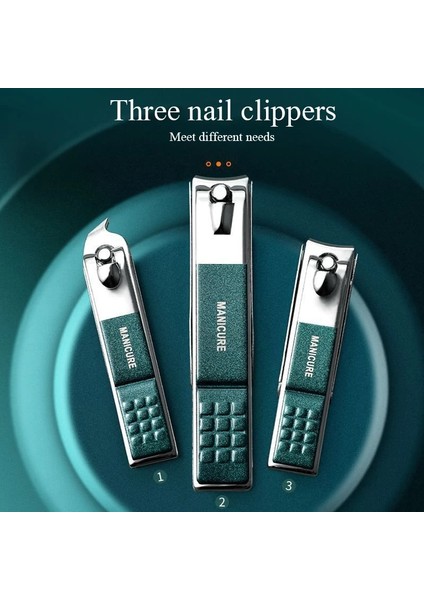 3 Adet-Koyu Yeşil Almanya Tırnak Makası Seti Özel Çivi Kesim Tırnak Makası Pedikür Alet Kutuları Üzerinde Yeni Yüksek Dereceli Erkekler ve Kadınlardan Oluşan Tam Bir Set (Yurt Dışından) modelleri