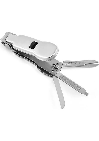5 In 1 Beyaz 10 In 1 Çok Fonksiyonlu Tırnak Makası Paslanmaz Çelik Katlanır Tırnak Makası Makas Tırnak Giyotin Manikür Aracı Açık Hava Aracı (Yurt Dışından)