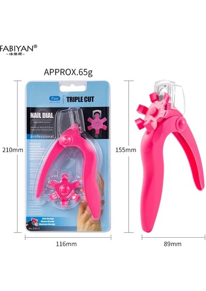 F4 Gül Kırmızı Paslanmaz Çelik Tırnak Sanat Clipper Giyotin Yanlış Nail Ipuçları Yuvarlak Kenar Kesiciler Parmak Manikür Aracı Renkli (Yurt Dışından)