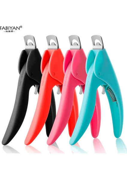 F4 Gül Kırmızı Paslanmaz Çelik Tırnak Sanat Clipper Giyotin Yanlış Nail Ipuçları Yuvarlak Kenar Kesiciler Parmak Manikür Aracı Renkli (Yurt Dışından) indirimleri