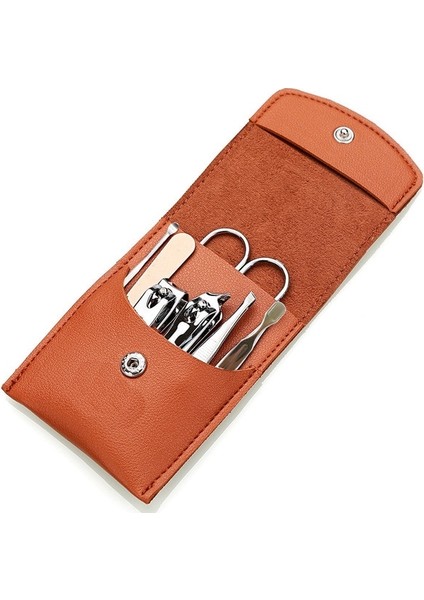 Kahve 7 Adet Profesyonel Tırnak Kesici Pedikür Makas Seti Paslanmaz Çelik Kartal Kanca Taşınabilir Manikür Tırnak Makası Aracı Set (Yurt Dışından)