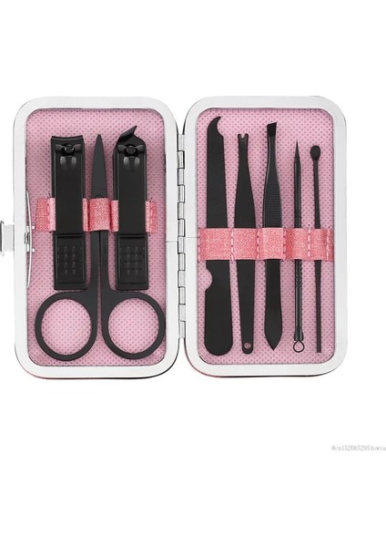 03 Yüksek Kalite Paslanmaz Çelik Tırnak Makası Setleri Siyah Pembe Gri Kesici Giyotin Kulak Temizleme Çubuğu Bakım Seti Pedikür Ayak Tırnak Sanat Araçları (Yurt Dışından) indirimleri