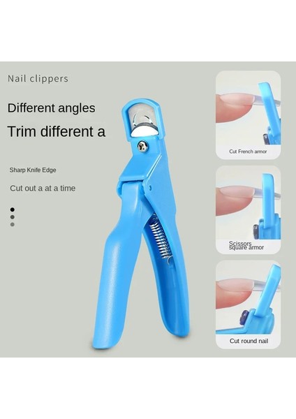 Mavi 1 Pc Lüks Paslanmaz Çelik Kafa Tırnak Makası Akrilik Jel Fransız Yanlış Nail Ipuçları Kesici Clipper Kız Tırnak Bakımı Araçları (Yurt Dışından) indirimleri