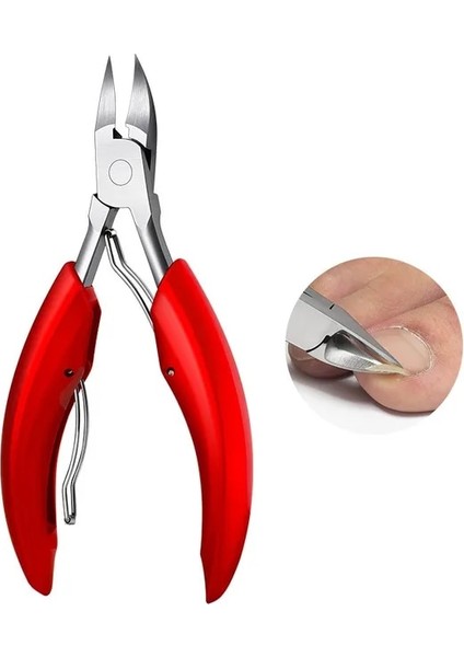 Kırmızı 1 Adet Paslanmaz Çelik Ayak Tırnağı Batık Tırnak Sanat Makası Makas Paronychia Ölü Cilt Sökücü Kırpma Tırnak Makası Pedikür Araçları (Yurt Dışından)