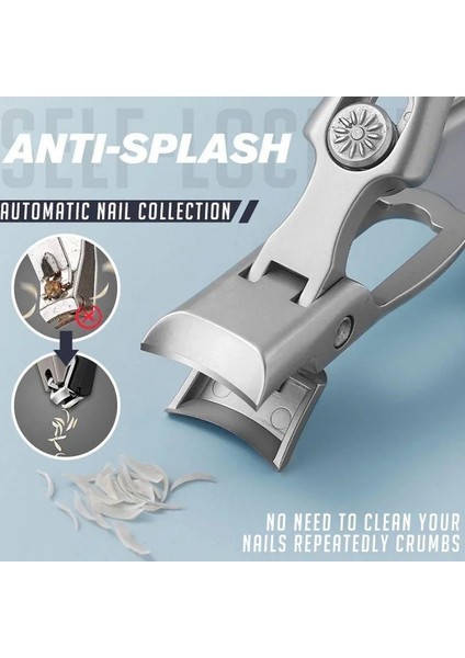 Gümüş Taşınabilir Tırnak Makası Ultra Keskin Tırnak Makası Paslanmaz Çelik Ayak Tırnağı Makası Geniş Çene Açılış Anti Sıçrama Manikür (Yurt Dışından) modelleri