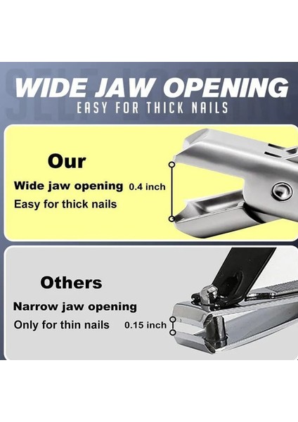 Gümüş Taşınabilir Tırnak Makası Ultra Keskin Tırnak Makası Paslanmaz Çelik Ayak Tırnağı Makası Geniş Çene Açılış Anti Sıçrama Manikür (Yurt Dışından) fırsatları