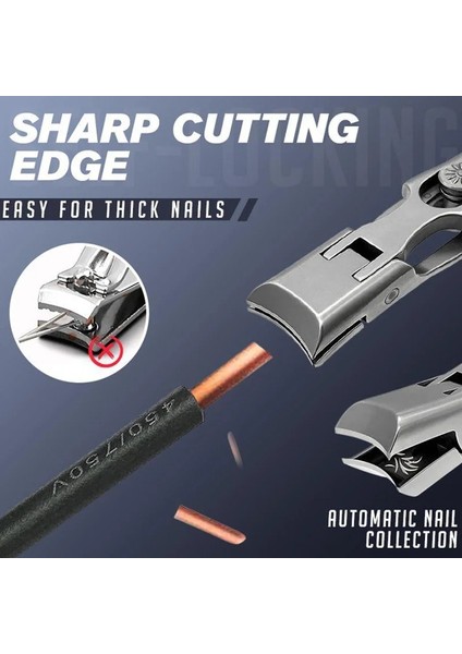 Gümüş Taşınabilir Tırnak Makası Ultra Keskin Tırnak Makası Paslanmaz Çelik Ayak Tırnağı Makası Geniş Çene Açılış Anti Sıçrama Manikür (Yurt Dışından) indirimleri