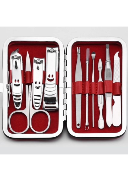 BLACK-10PCS 10 Adet Profesyonel Paslanmaz Çelik Tırnak Makası Manikür Pedikür Bakım Ayak Tırnak Tırnak Eti Giyotin Seyahat Çantası Aracı (Yurt Dışından) modelleri