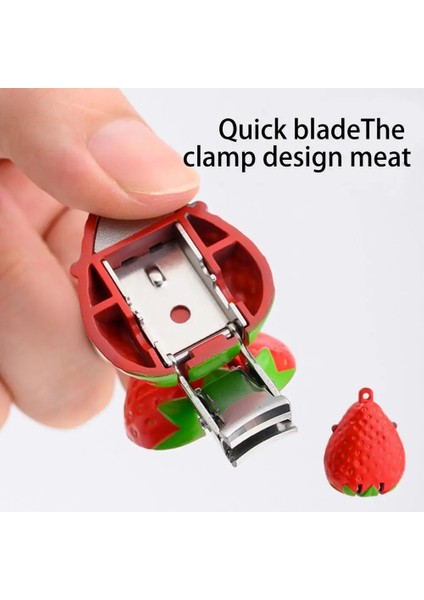 C Tırnak Makası Kompakt Boyut Katlanabilir Yaratıcı Şekil Paslanmaz Çelik Meyve Çilek Anahtarlık Tırnak Kesici Manikür Malzemeleri (Yurt Dışından) fırsatları